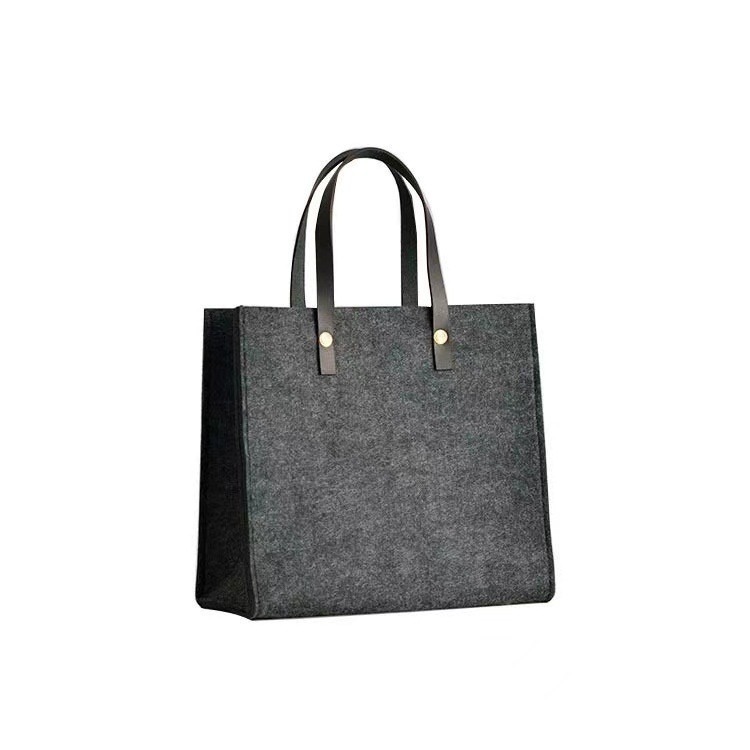 Internet Celebrity Ins Simple Felt Bag Tote Handbag Versatile Large Capacity Portable Bag High Sense Shopping Bag