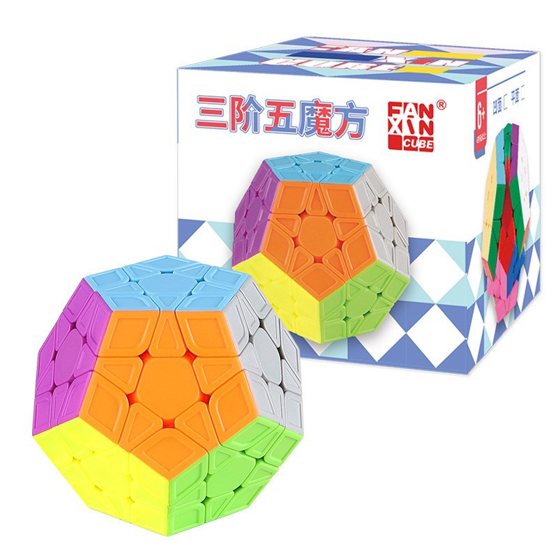 Panxin Shaped Rubik's Cube Black Sticker Maple Leaf Pyramid Megaminx Oblique to Sq Twisted Shaped Hot Sale Rubik's Cube