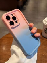 简约渐变晕染糖果色适用苹果14promax手机壳iphone13创意12硅胶11