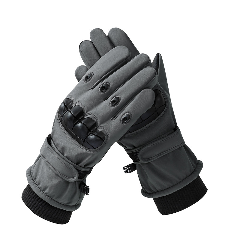 Thermal Gloves Men's Winter Outdoors Fleece-lined Thick Non-Slip Wear-Resistant Fighting Boxing Cycling Sports Tactical Gloves