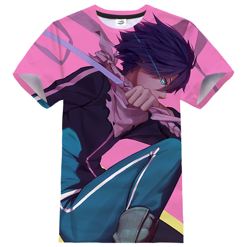 2021新款野良神卡通动漫周边短袖青春圆领套头夏季男士上衣t恤