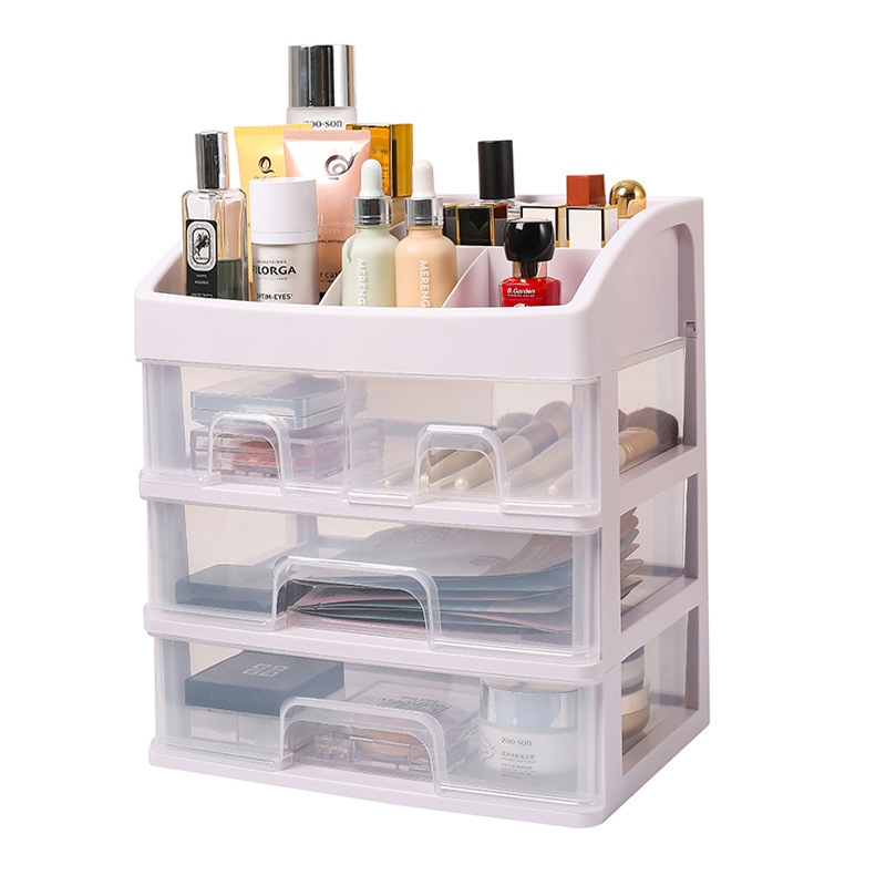 Cosmetic Desktop Storage Box Multi-Layer Drawer Household Dustproof Storage Box Simple Transparent Organize the Shelves