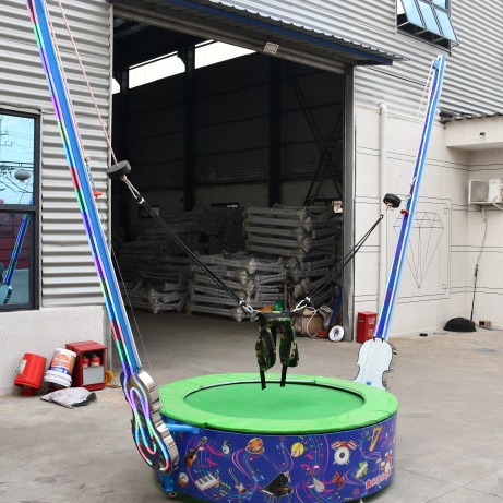 蹦蹦床儿童户外大型广场摆摊弹跳床四人发光蹦极游乐场网红跳跳床