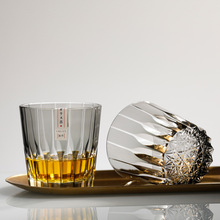 日式限定星芒杯江户销子水晶玻璃切子手工刻威士忌杯日本家用酒杯