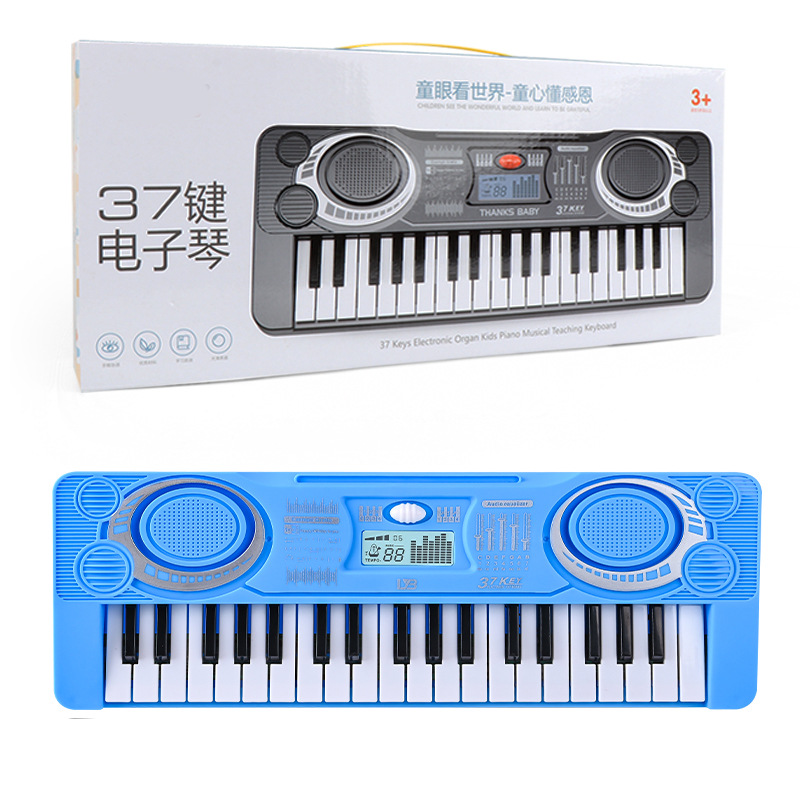 Cross-Border Amazon Internet Celebrity Children's Toys 37 Key Multi-Function Electronic Organ Music Piano Toys Wholesale Stall