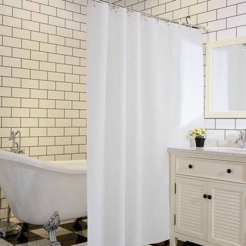 浴室帘子防水布加厚纯色浴帘洗澡帘淋雨帘隔断帘布套装搭配伸缩杆