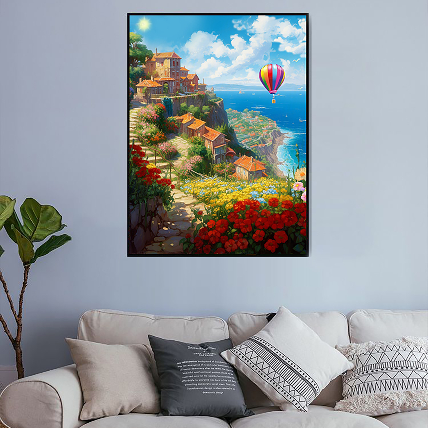 正品蒙娜丽莎皇室十字绣 花海 新款简约风景满绣无勾边48色线绣