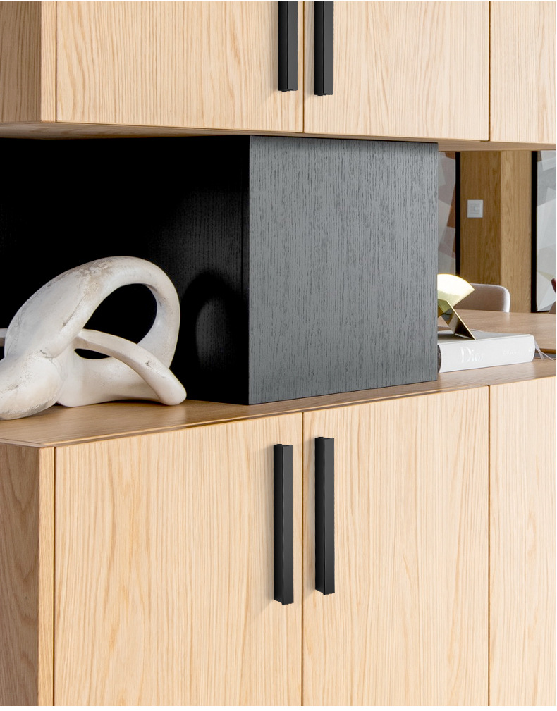 橱柜抽屉金色t型拉手欧式现代简约铝合金加长北欧黑色衣柜门把手