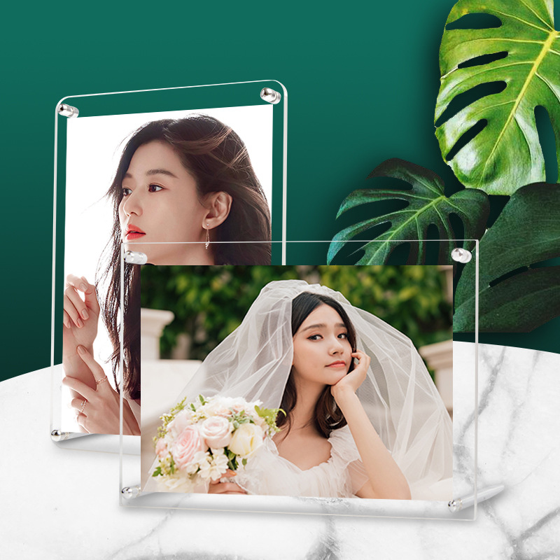 亚克力相框感洗照片打印加水晶摆台拍立得做成明信片画框-阿里巴巴