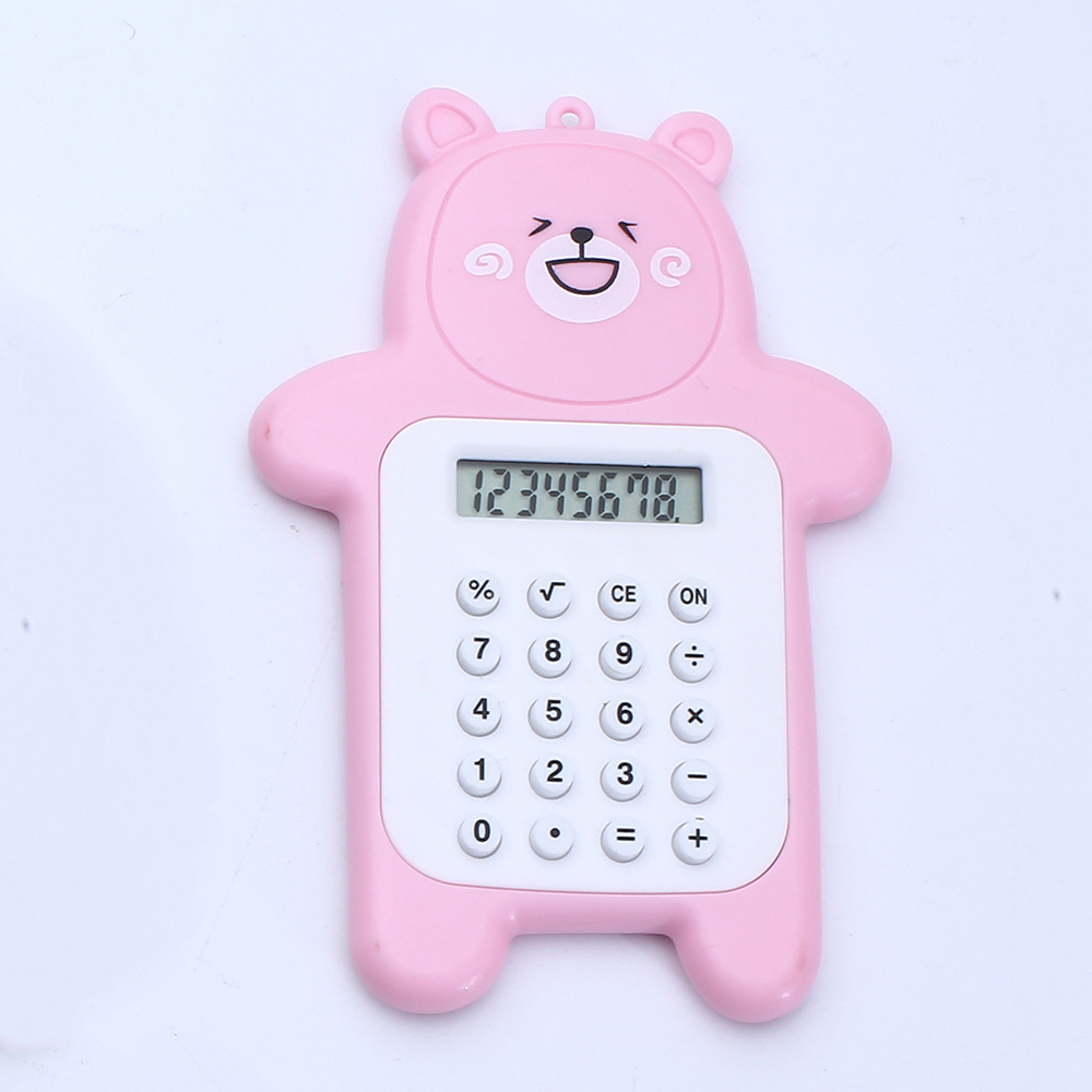 Factory Direct Supply Mini Mini Cute Bear Expression Calculator Portable Easy to Carry Small Cartoon Calculator