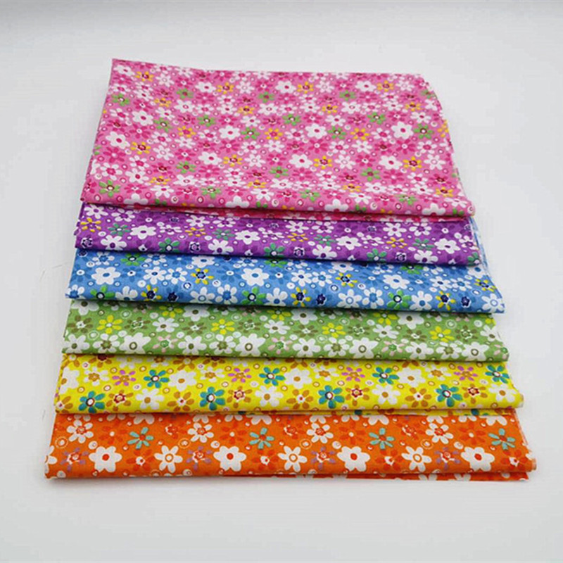 7色六瓣太阳花布组 民族风小碎花平纹棉布 全工艺不掉色 手工diy