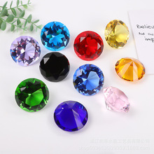 水晶钻石七彩人造钻石摆件透明钻石柜台居家装玻璃K9饰品logo刻字