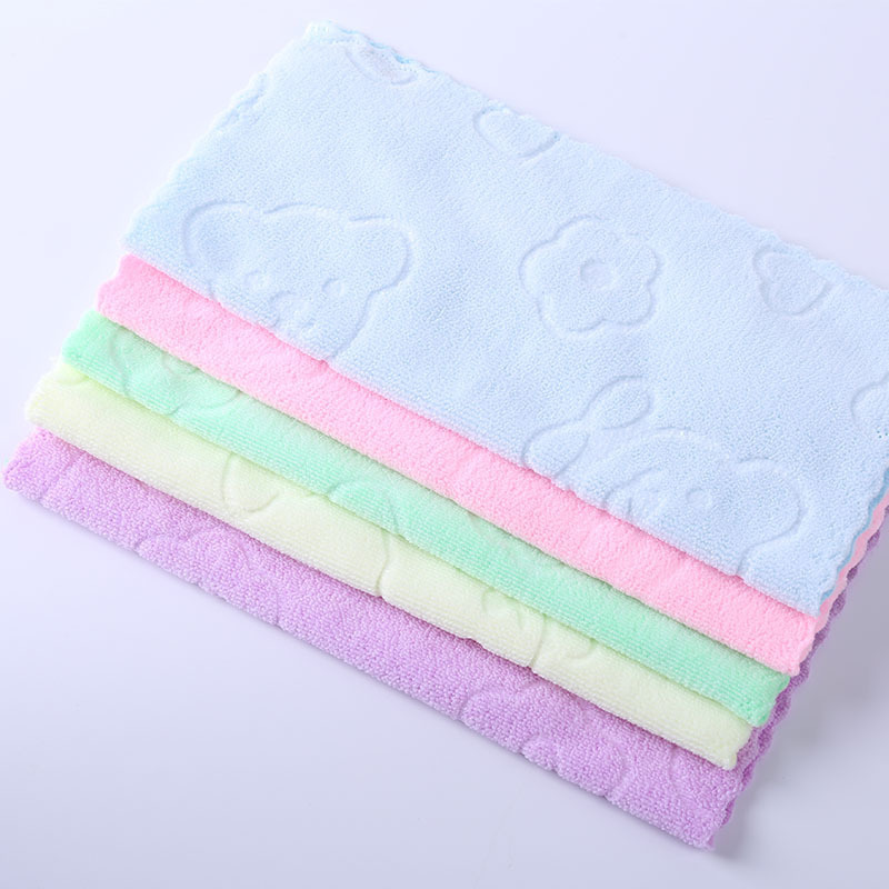 Household Kitchen Furniture Tableware Towel Cloth Factory Wholesale Microfiber Absorbent Non-Depilatory Rag 5 Pieces