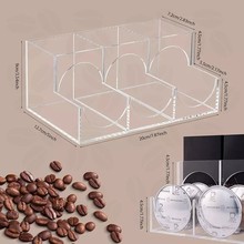 亚克力透明3格收纳架餐饮奶茶咖啡店速溶咖啡胶囊防尘存储展示架