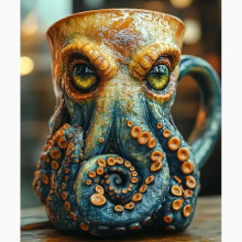 跨境新品Cthulhu-Inspired Pirate Tankard海洋生物章鱼海盗杯