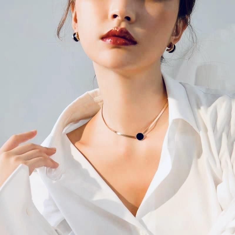 choker锁骨链女简约项链个性短款脖子饰品网红脖圈潮超仙气质颈链