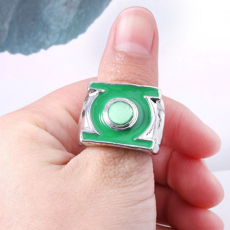 影视周边 绿灯侠夜光戒指霸气男士指环绿灯军团神奇戒指礼品赠送