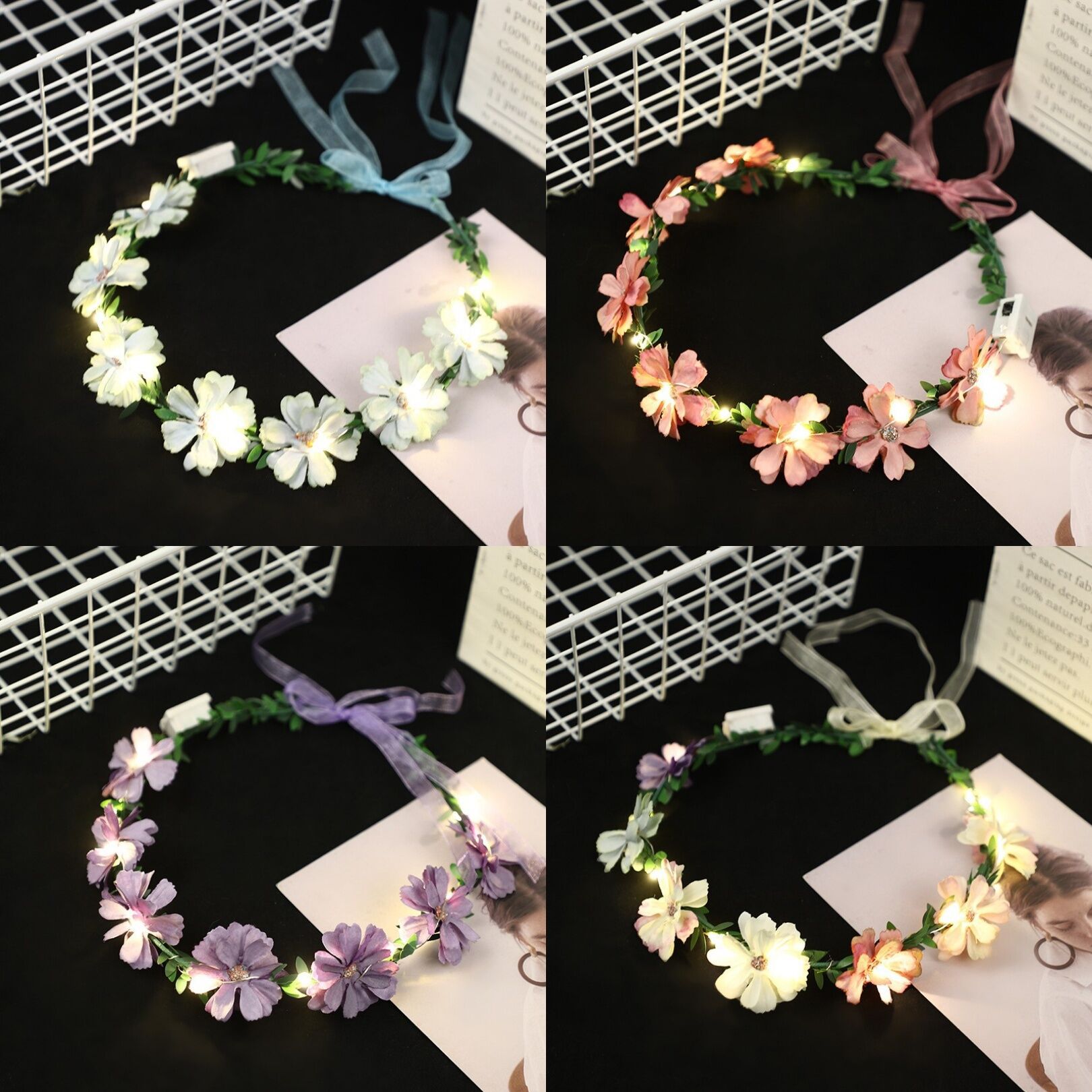 Cross-Border New LED Luminous Garland 3 Function Electronic Gift Led Garland Advertising Gift Christmas Flash Headdress