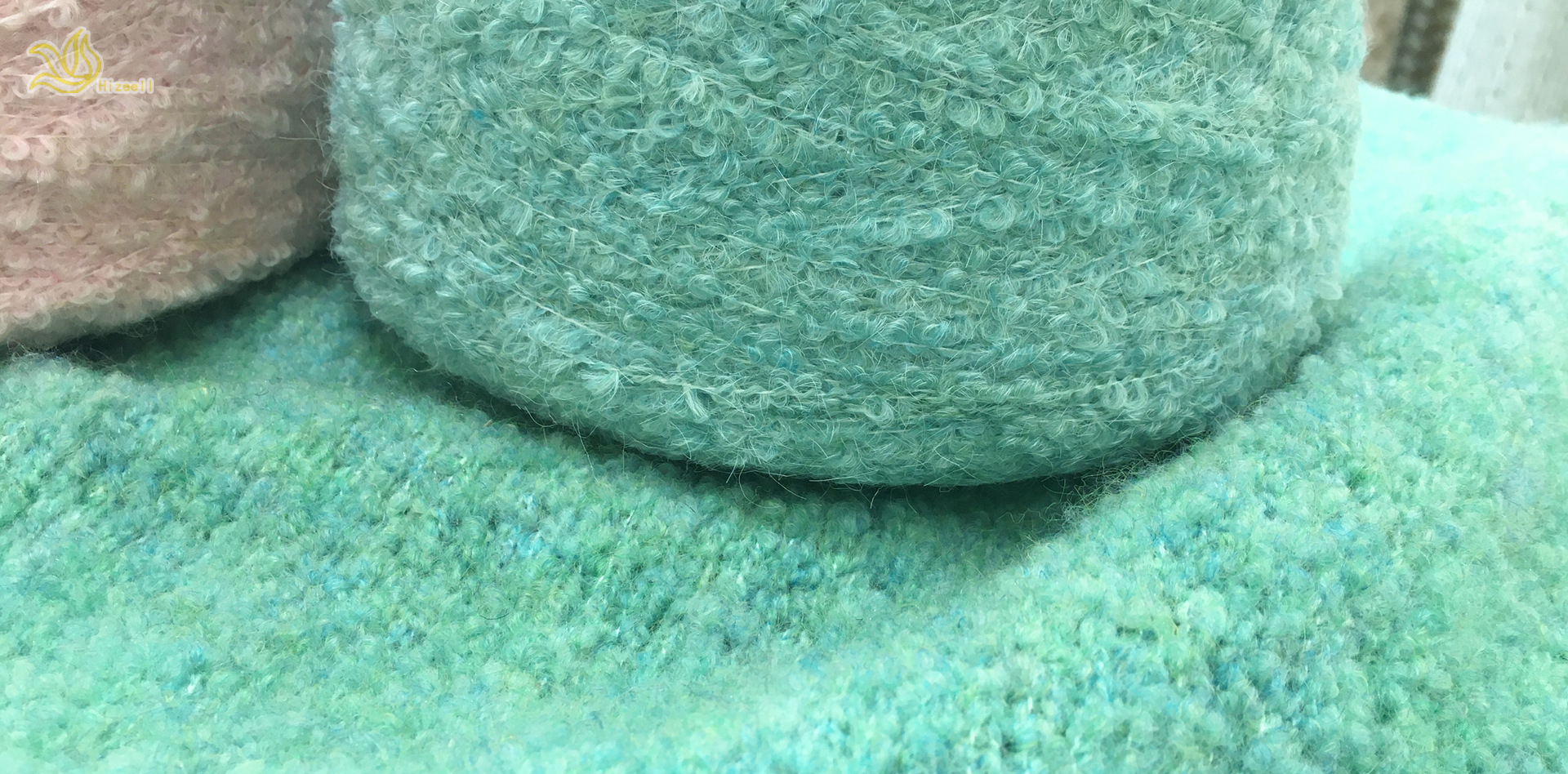 再生涤纶花式纱线色纺羊毛圈圈纱8%羊毛53%再生涤纶grs认证可开ct