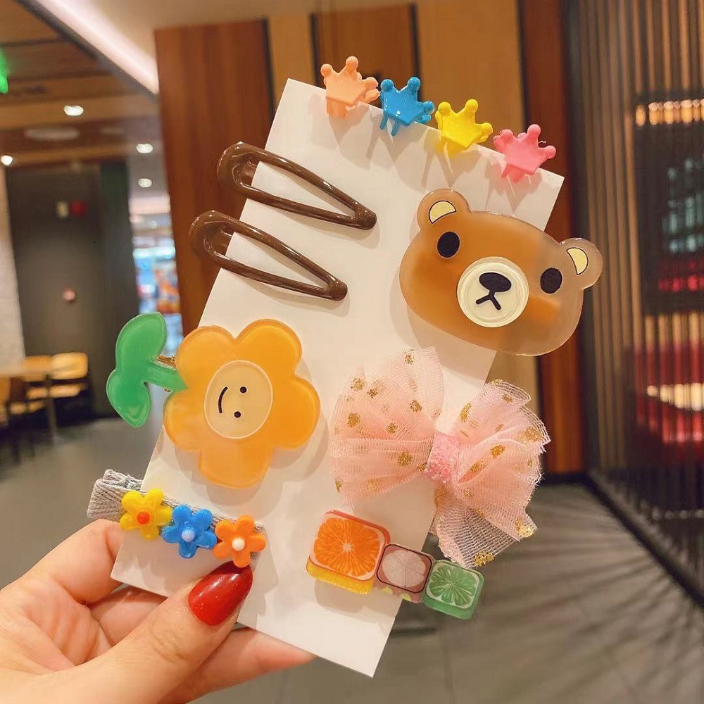 儿童头发夹子女童刘海夹可爱宝宝女孩边夹固定夹紧彩色手夹碎发