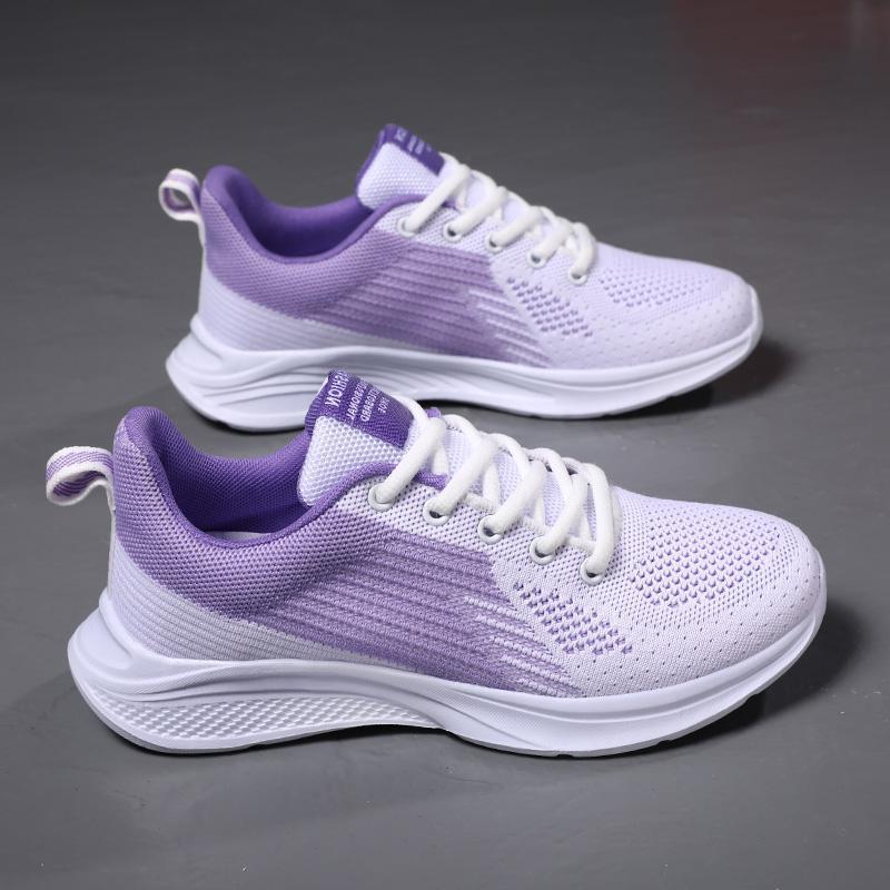 官方运动鞋女春季飞织透气超轻便软底女鞋防滑休闲减震跑步鞋