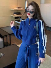 潮休闲时尚套装女2024阔腿裤运动服两件套年显瘦春秋减龄新款洋气