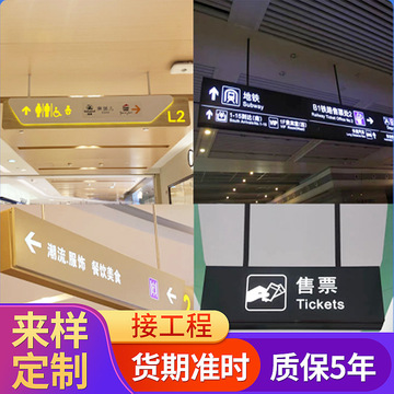 商场医院吊牌悬挂镂空灯箱双面标识牌地下停车库指示牌发光标识牌