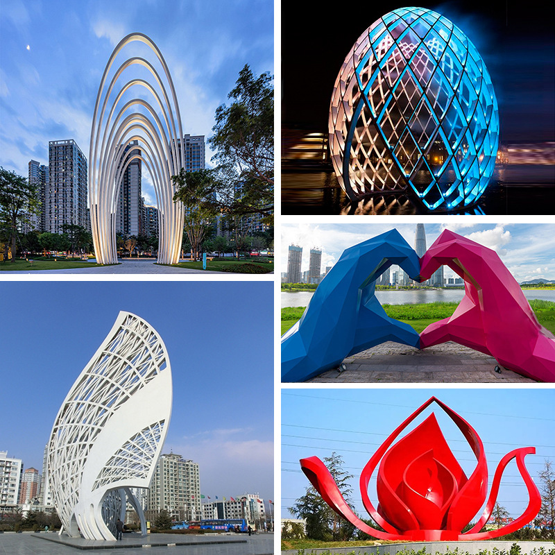 户外大型不锈钢景观雕塑广场公园金属动态钢结构不锈钢雕塑摆件