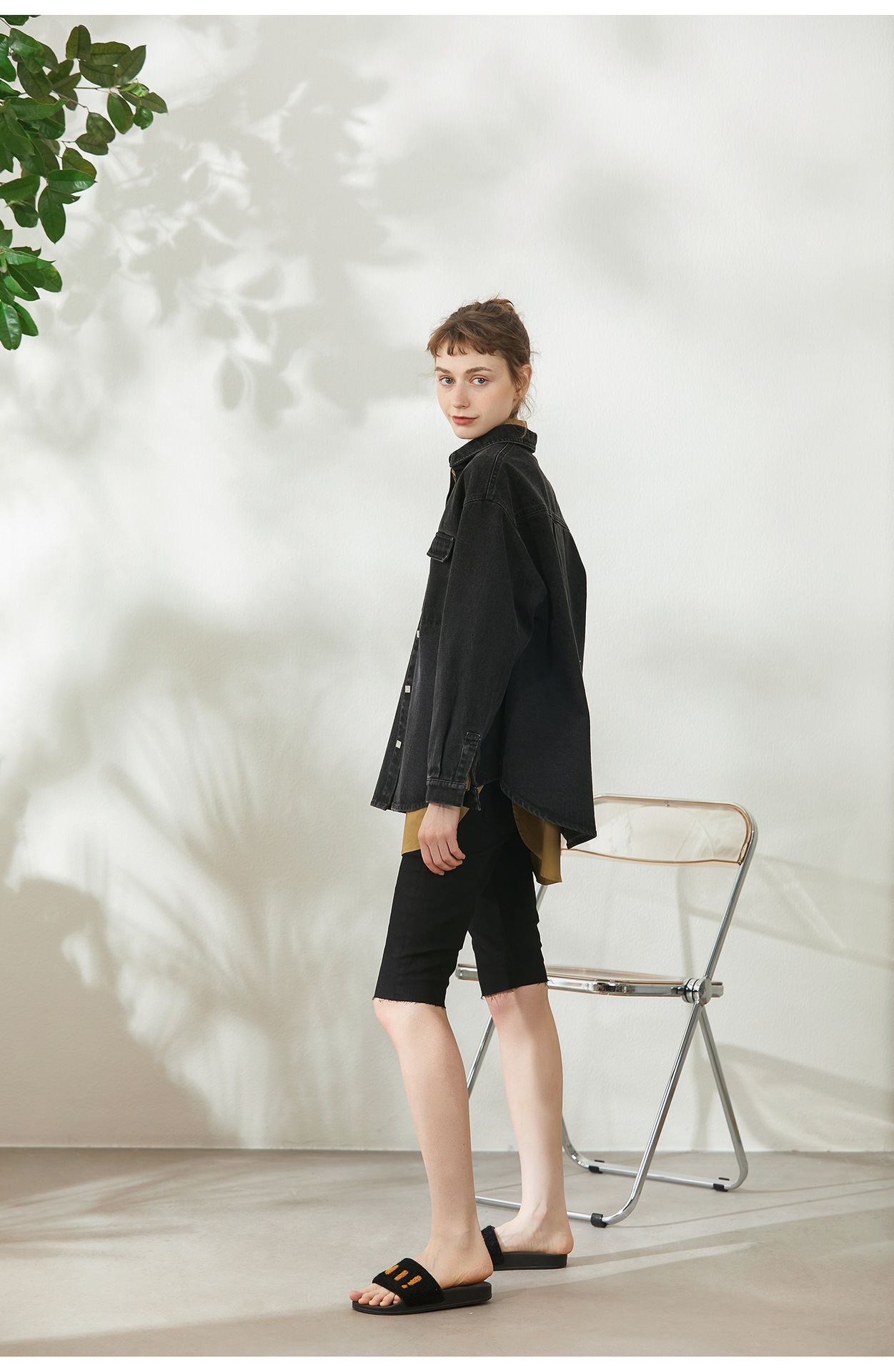 米可帛恩帅气牛仔外套高级感宽松显瘦长袖秋季新款外套女83712