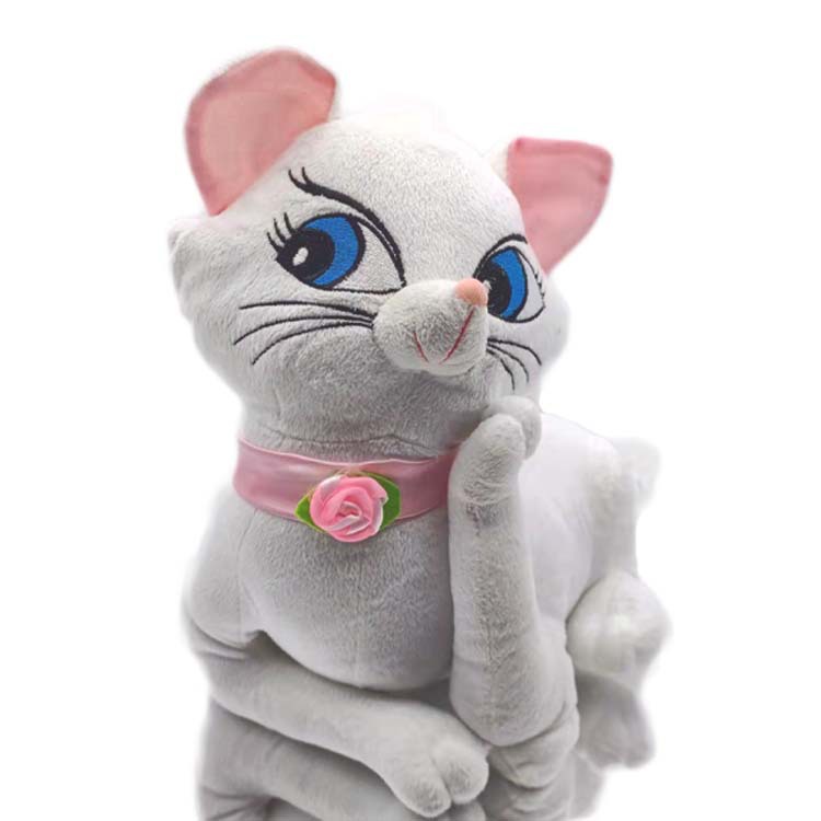 跨境现货猫儿历险记动漫周边玛丽猫毛绒玩具趴姿小猫娃娃机公仔