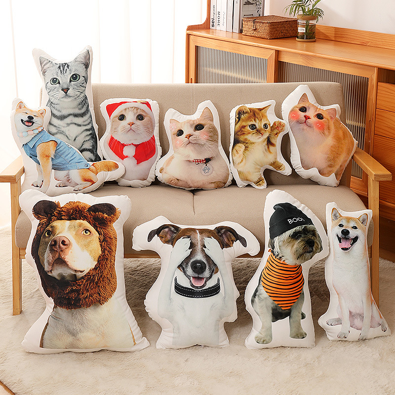 pet animal photo special-shaped pillow custom amazon cross-border diy customized pillow cushion enterprise logo doll