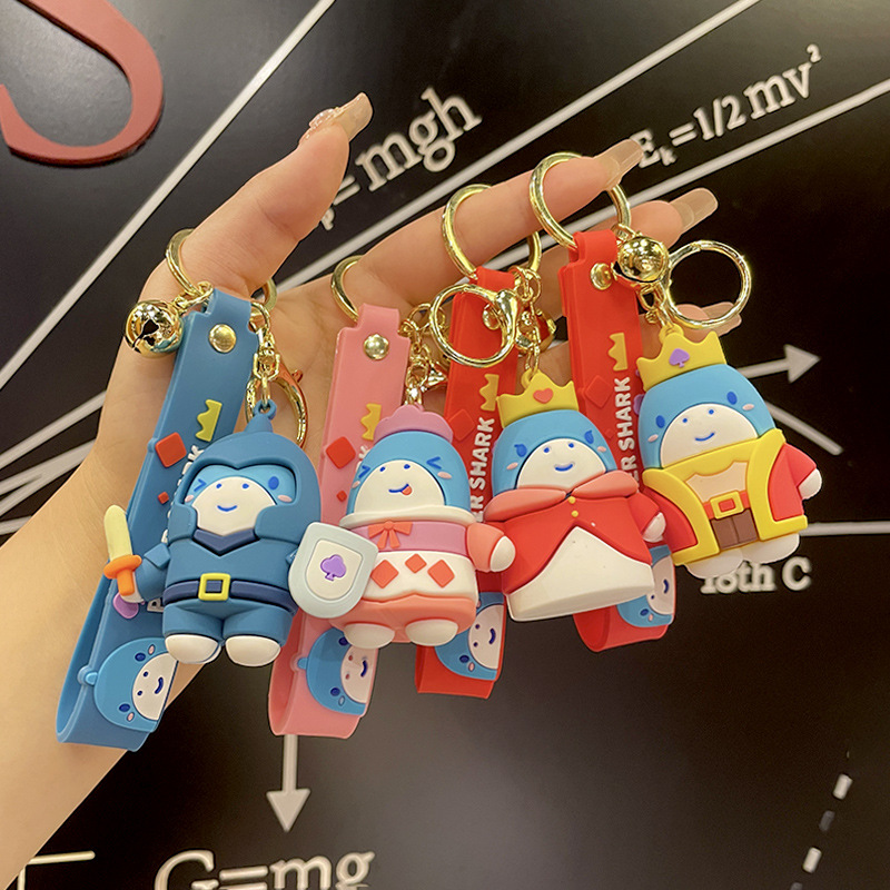 internet celebrity genuine cartoon ins poker shark pvc keychain yiwu push supply student backpack mobile phone pendant