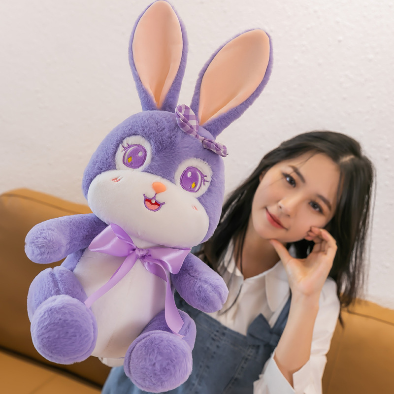 Cute Internet Celebrity Purple Bunny Doll Girls' Ragdoll Cross-Border Plush Toy Wholesale Children Sleep Companion Doll