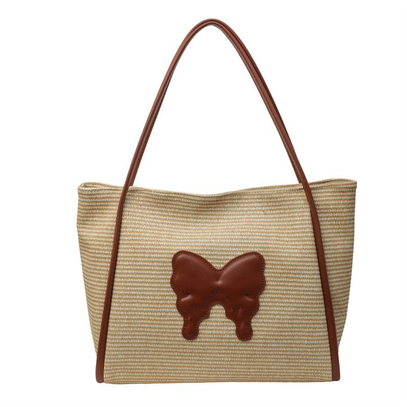 夏天海边单肩包包女2024新款bags大容量腋下包高级感pu百搭托特包