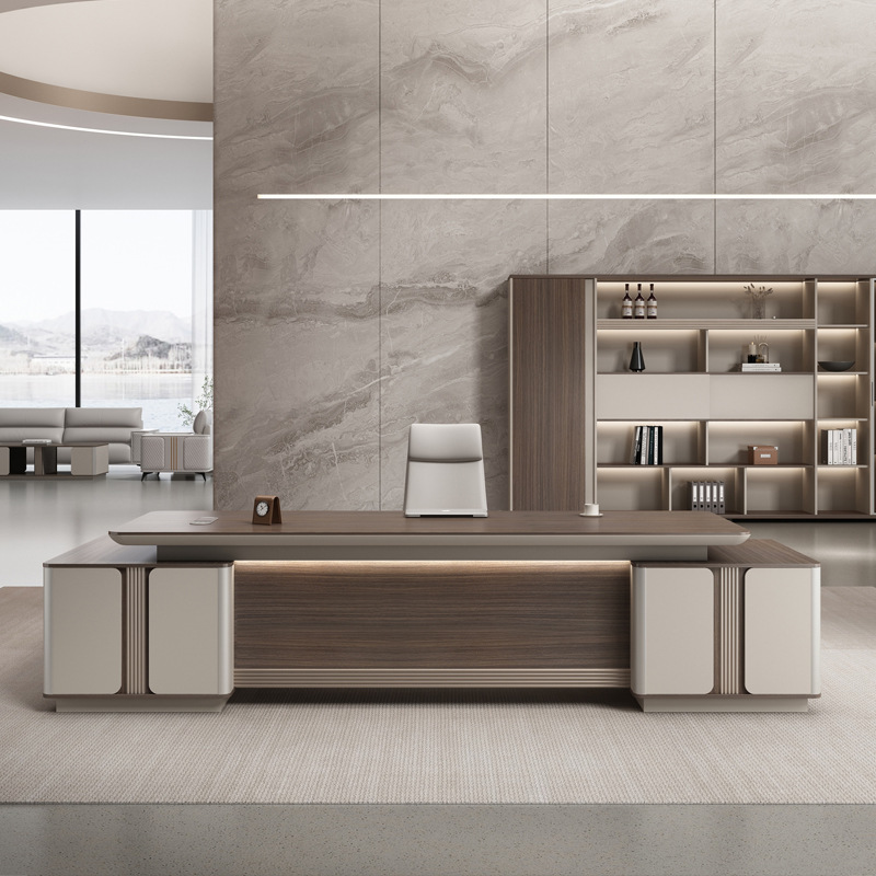 老板办公室桌椅组合董事长经理主管总裁办公桌家具简约现代大班台