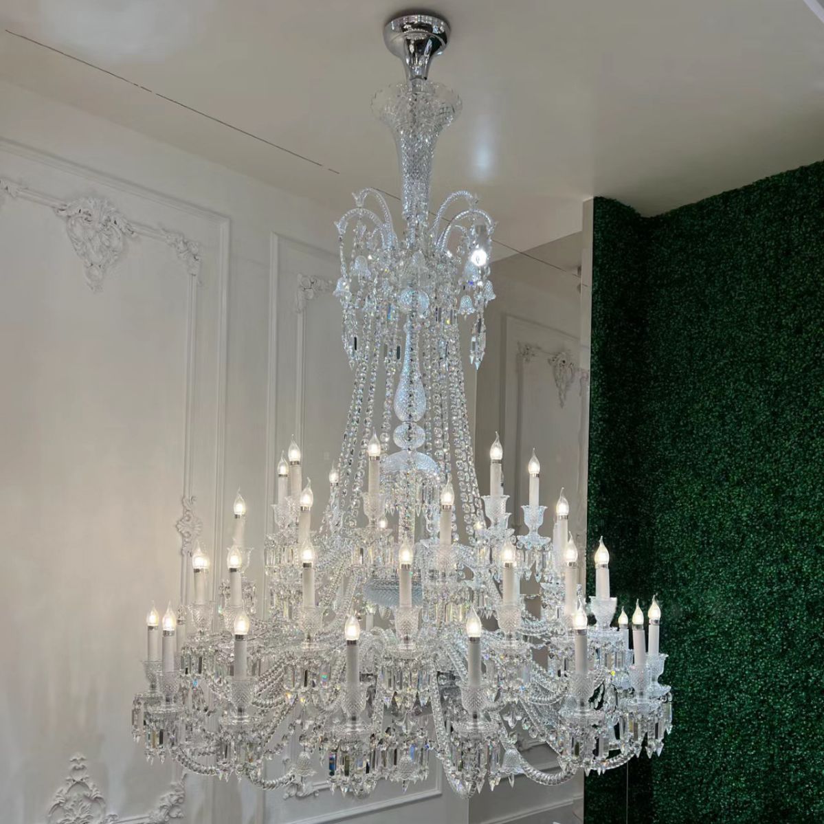 European Crystal Chandelier Living Room Lamps Hotel Banquet Hall Modern Light Luxury Candle Atmosphere Wedding Villa Chandelier