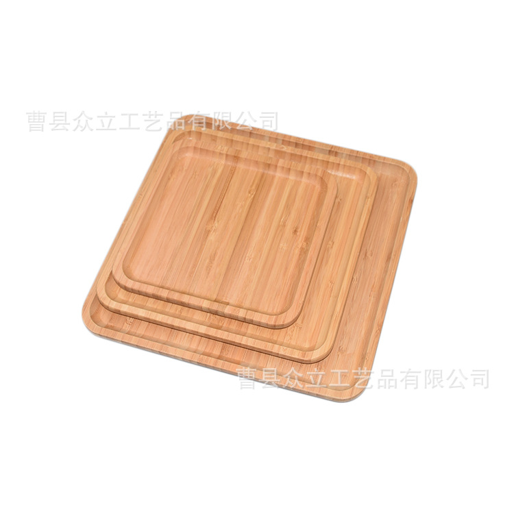 Production Hotel Household Bamboo Wooden Tray Japanese Rectangular round Tea Tray Fruit Plate Barbecue Plate Small Plate Plate