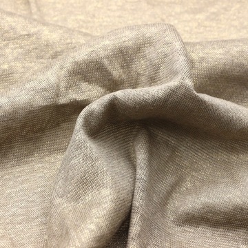 染色烫金亚麻单面布汗布料针织t恤面料满底烫金亚麻汗布单面布料