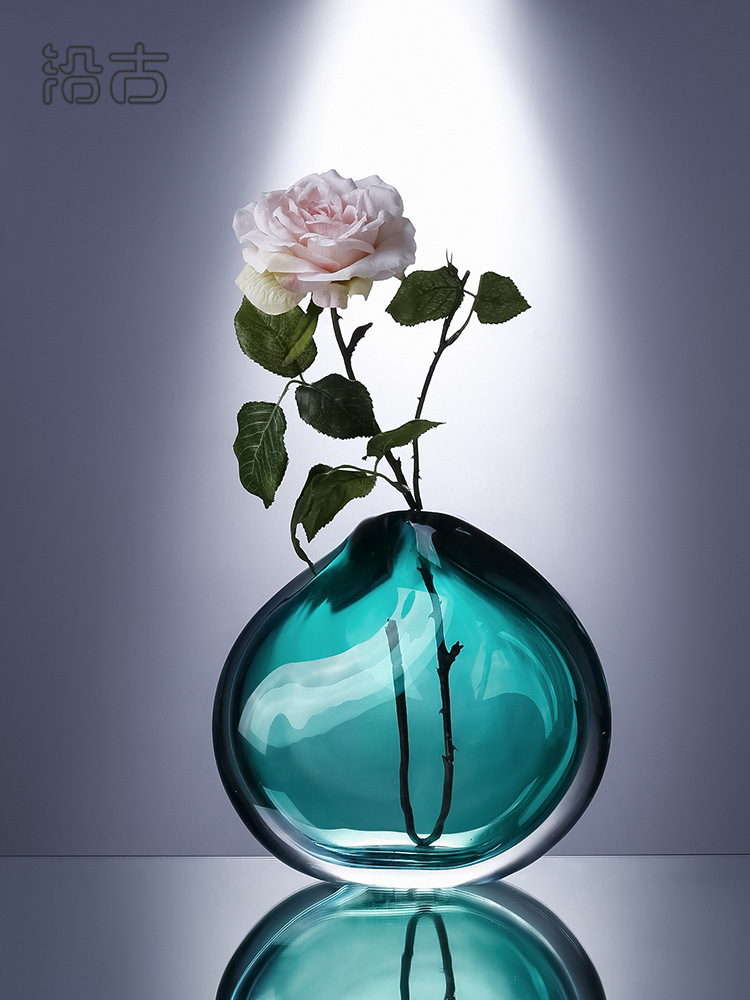 欧式奢华装饰花瓶玻璃摆件艺术现代简约客厅电视柜餐桌茶几插花器