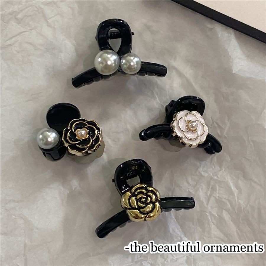 Summer 2023 New Small Size Camellia Grip Temperament Side Clip Mini Cute Classic Style Hair Clips Hair Accessories