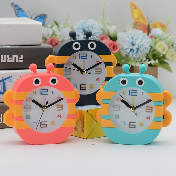 卡通蜜蜂小闹钟钟表批发日用百货公司礼品10元店文具拼多多货源