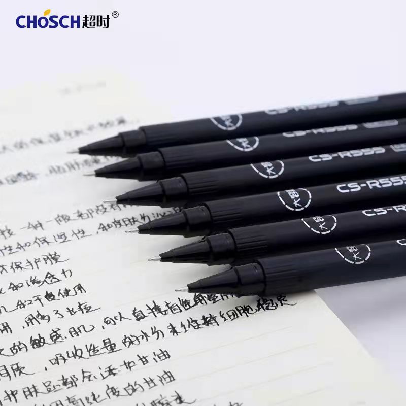 Timeout R555 Ballpoint Pen Large Capacity 0.5mm Quick-Drying Pen Student Water-Based Sign Pen Examination Exclusive Gel Pen