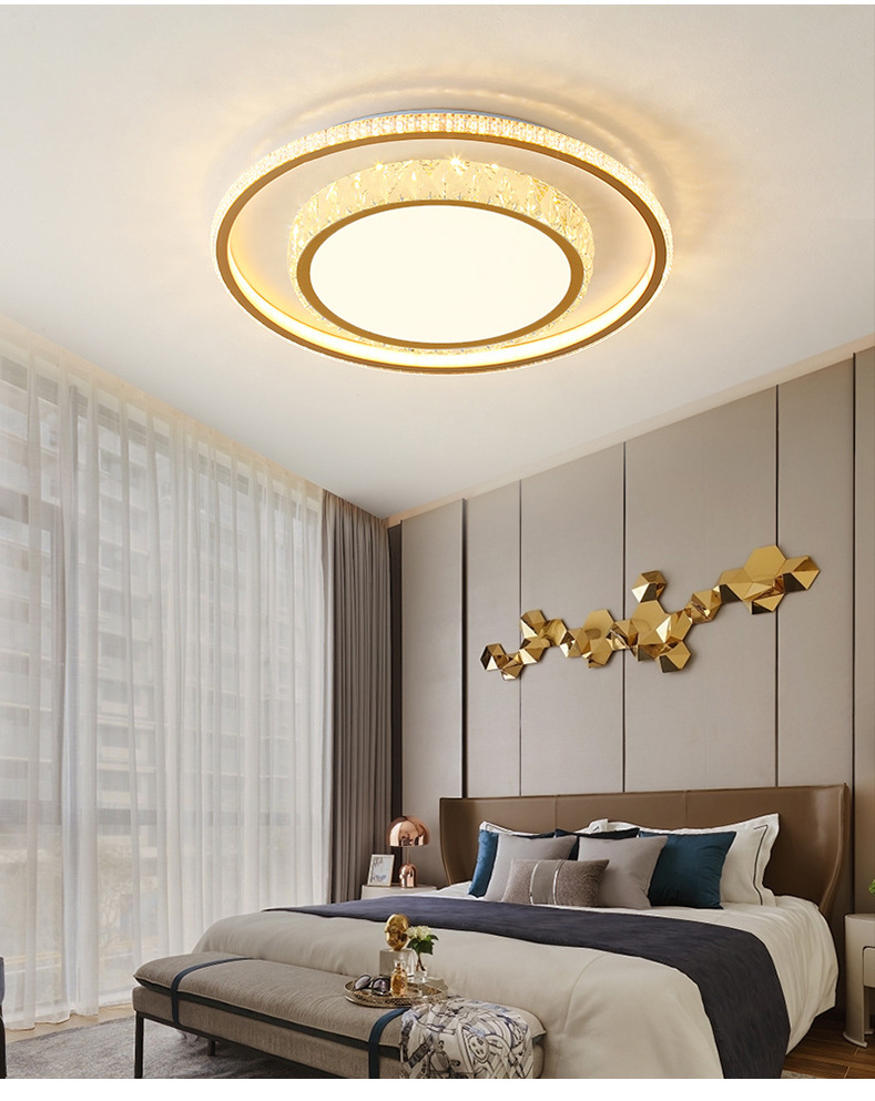 客厅主灯轻奢水晶灯全屋套餐组合三室二厅灯具简约现代led吸顶灯