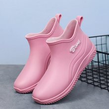 成人水鞋女款夏季外穿防水防滑雨靴中筒专用大人软底胶鞋女士雨天