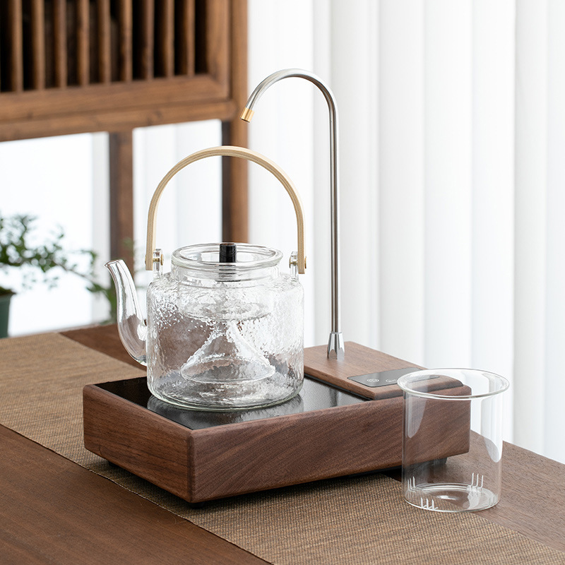 自动上水煮茶器套装玻璃煮茶壶办公室煮蒸茶器烧水壶家用电陶炉