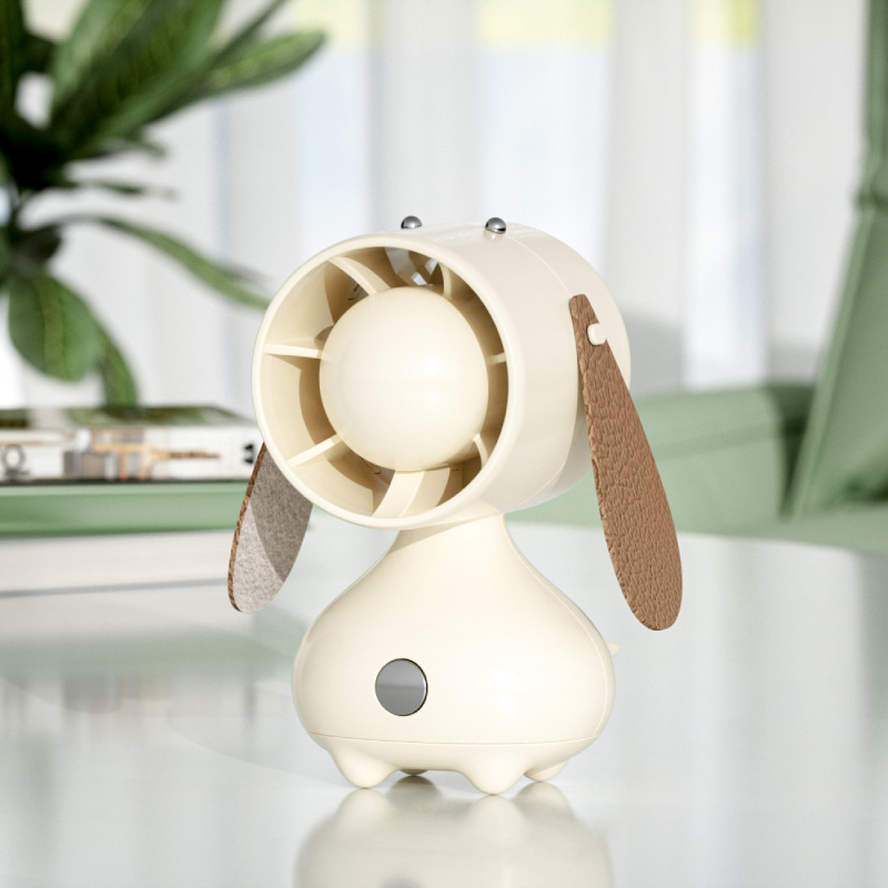 2023 New Duoduo Dog Mini Fan USB Rechargeable Fan Student Dormitory Desktop Portable Little Fan