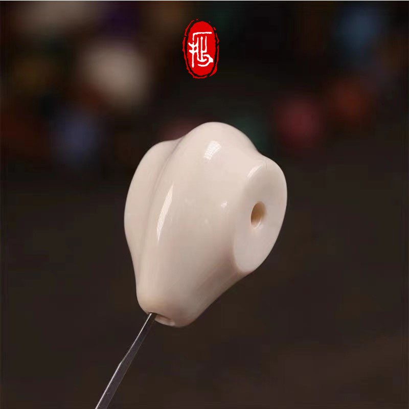 猛犸三通冰料满文猛犸牙鲨鱼脊背百搭三通手串项链佛头配饰-阿里巴巴