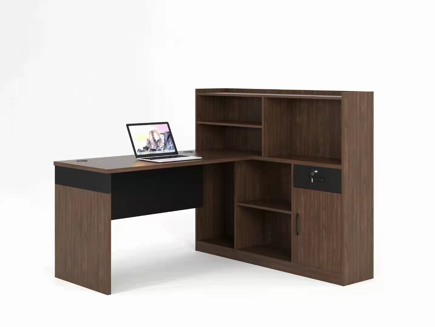 职员高柜办公桌椅2/4/6人位财务办公桌单双员工桌电脑桌卡座