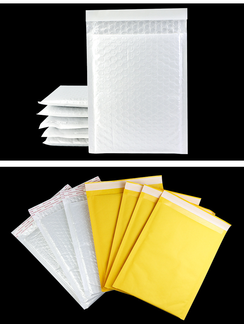 白色珠光膜气泡袋服装快递袋加厚打包袋泡沫袋防震防水气泡信封袋