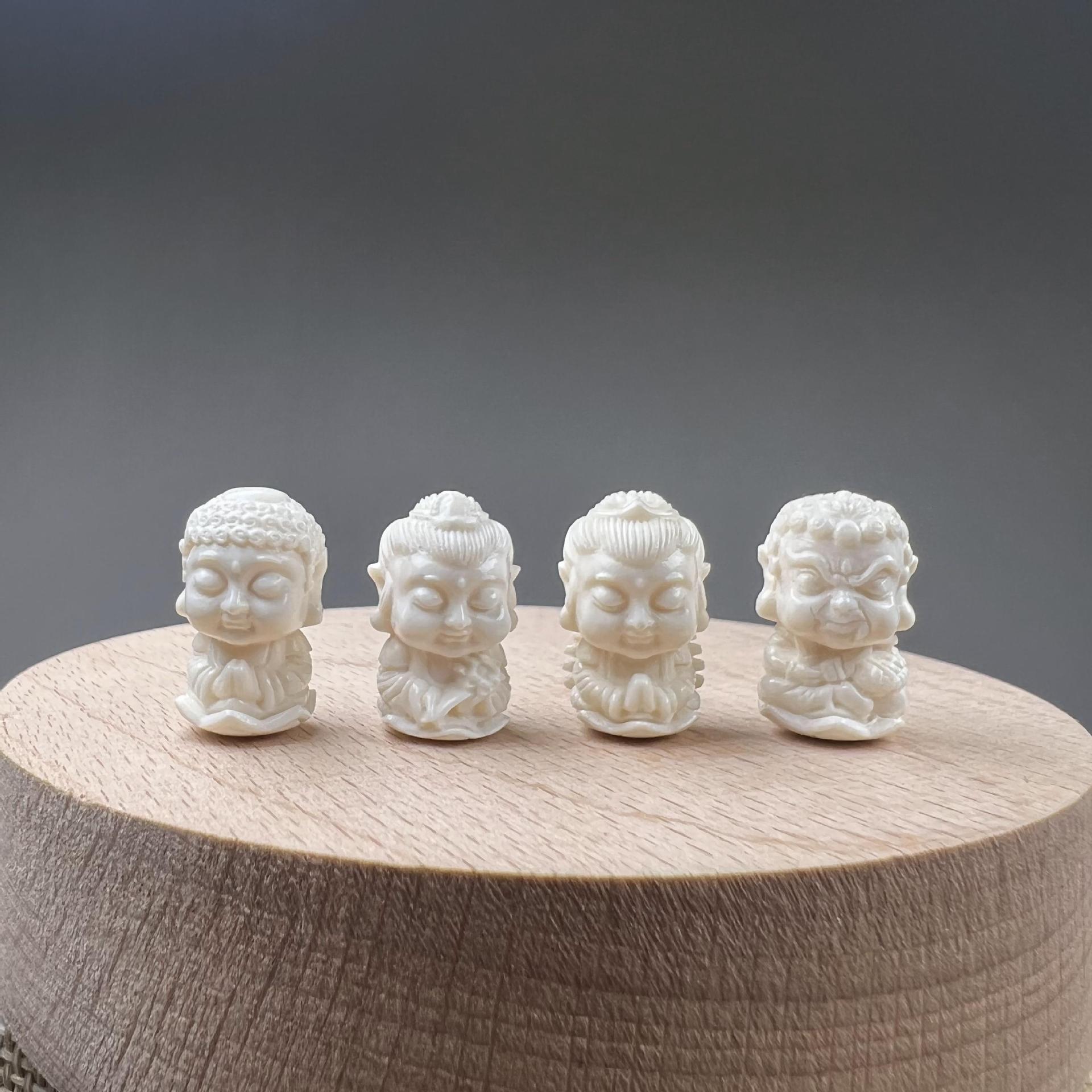 天然保真猛犸牙雕刻生肖守护神配饰吊坠 文玩佛珠手串diy百搭配件